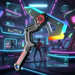Sword Toy, Transformable 2-in-1 Sword Axe Toy with Flashing Lights and Vibration Feedback, Rechargeable LED Blade, Sound-Enhanced Battle Play