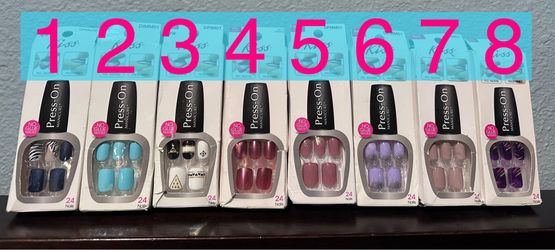 Press-on manicure sets by kiss $5 each no glue needed