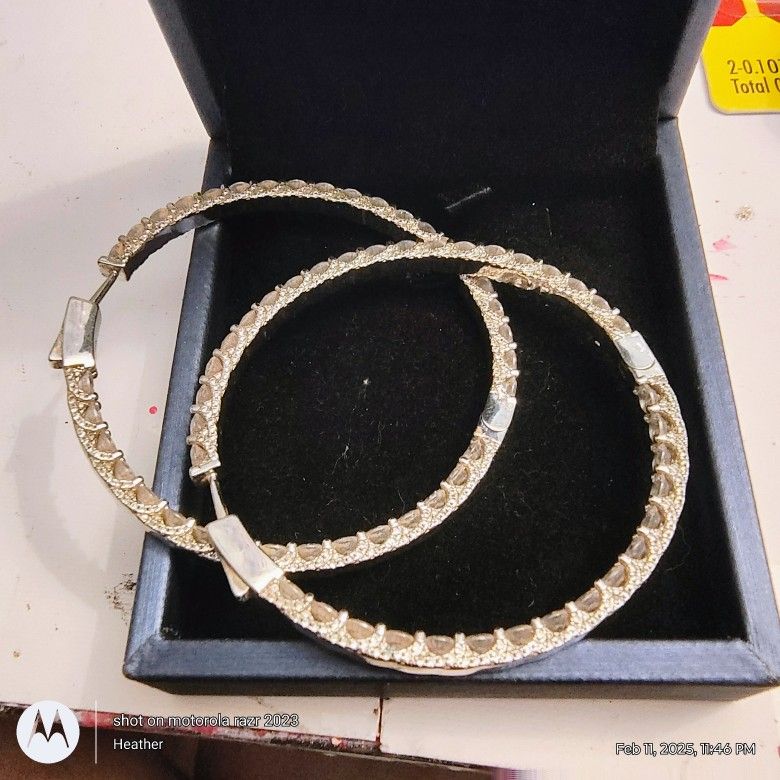 Sapphire Hoop Earrings