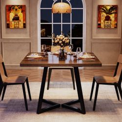 31.5" Square Dining Table, Wood Kitchen Table for 4