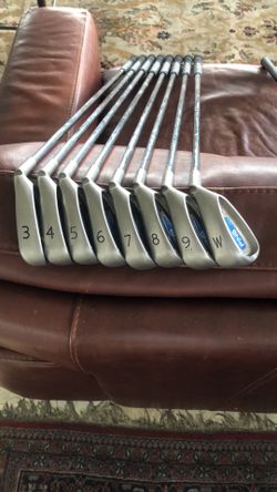 Ping G2 iron set RH 3-wedge 8 clubs True Temper stiff shafts new grips Black Dot