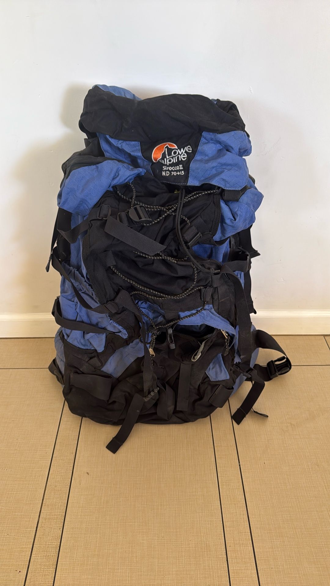 Lowe Alpine Sirocco II ND 70+15 Blue System Hiking Backpack