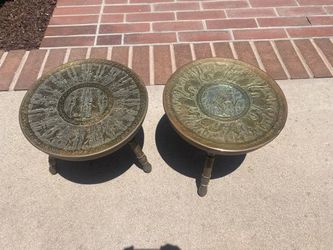 Iranian 1976 Antique Brass Stools - $200 Each Stool