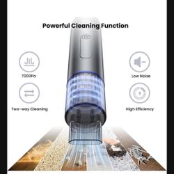 Car Handheld Cordless Vacuum, Portable Cleaner with 7000PA, Mini Household Vacuum with 7500 mAh Battery, 1.58Lbs Compact Electric Hand Vacuum with 3 N
