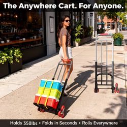 Heavy-duty Folding Trolley, Equipped with Adjustable Buckles, Climbing Wheels