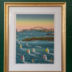 Sydney Harbour by Fanch Ledan - Limited Edition Lithograph - Delivery Available