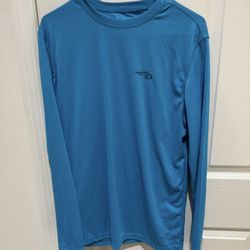 Blue long sleeve fishing tee