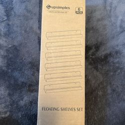 Floating Shelves Set - 6 Pcs, Clear, 12 in