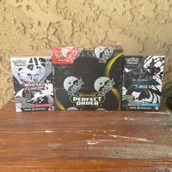 Pokémon Cards Sealed Perfect Order Booster Box White Flare And Black Bolt Booster Bundles