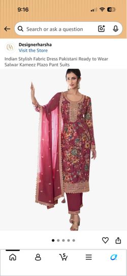 Floral Salwar Kameez Plazo Pant Suit