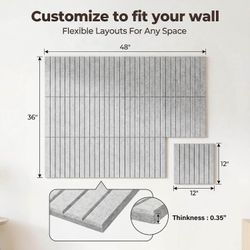 6 Felt Bulletin Board Panels Each 12" x 12"