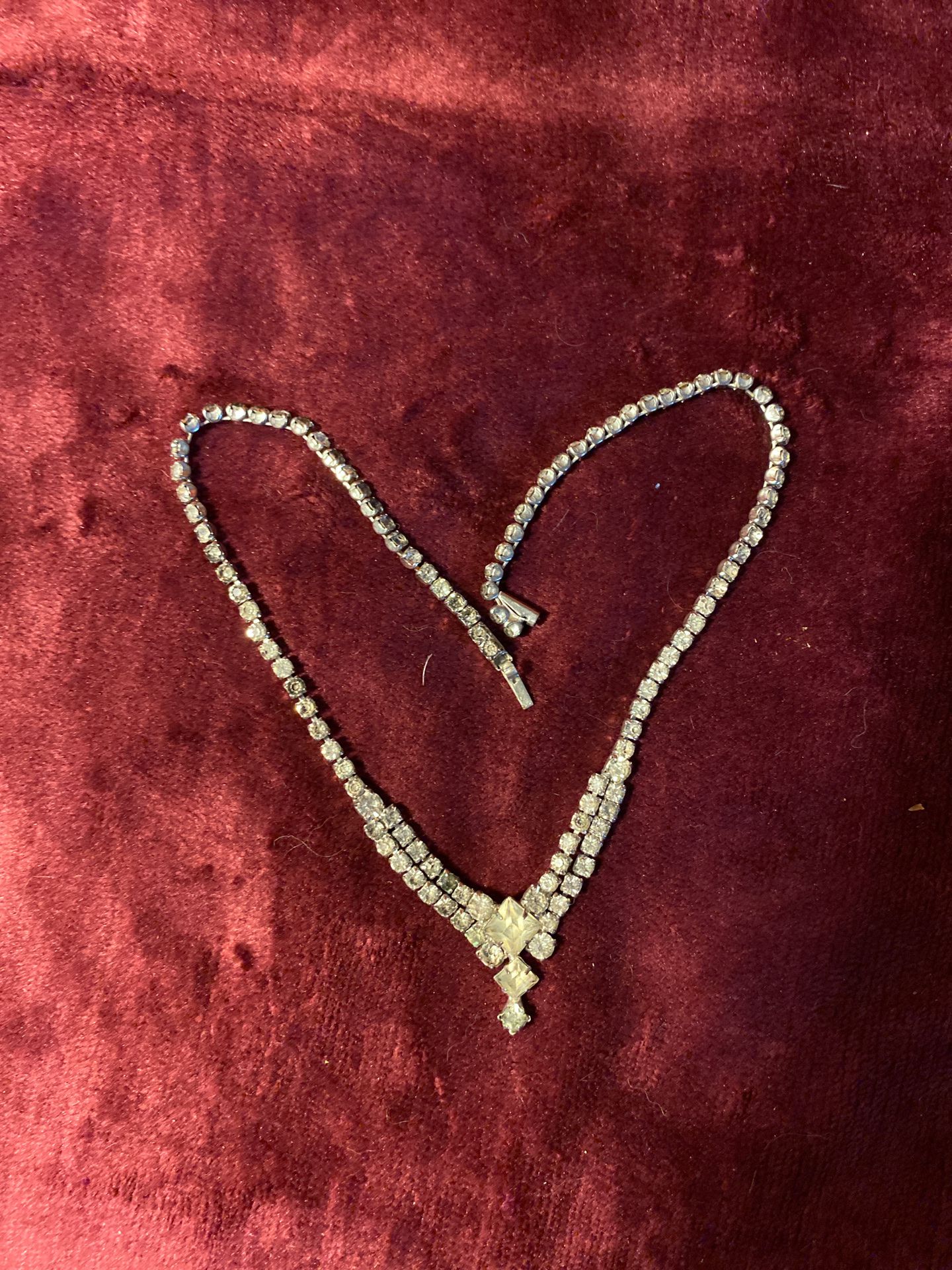 Old rhinestone necklace.