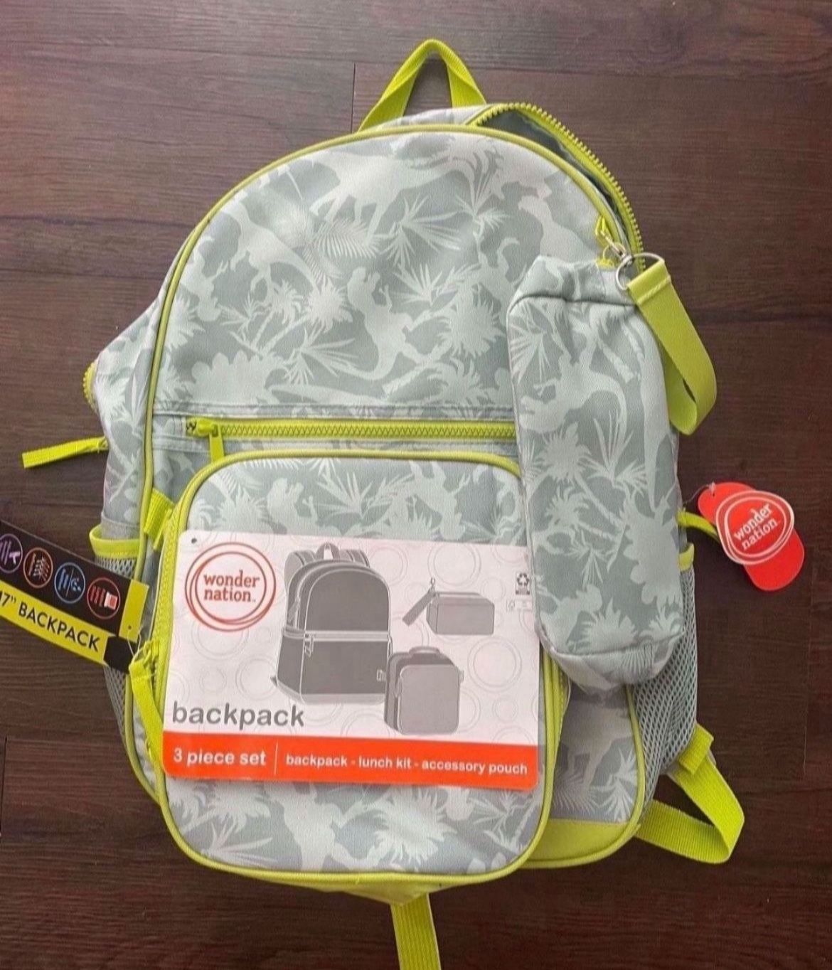 New Backpack , 3 Piece Set