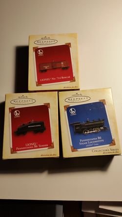 Hallmark lionel train Christmas ornaments