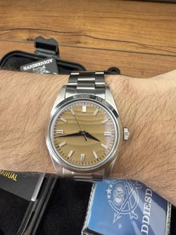 ADDIESDIVE Dress Watch Stainless Steel, 100M Waterproof, Quartz, 3D Sand Dial