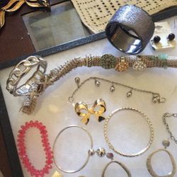 Bracelets,rings and earrings