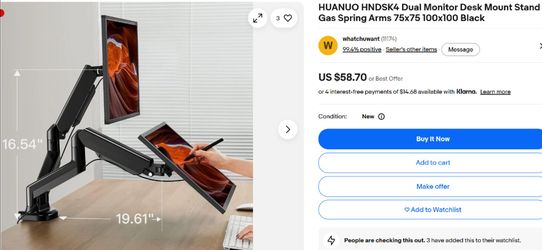 HUANUO Dual Monitor  Arms HNDSK4