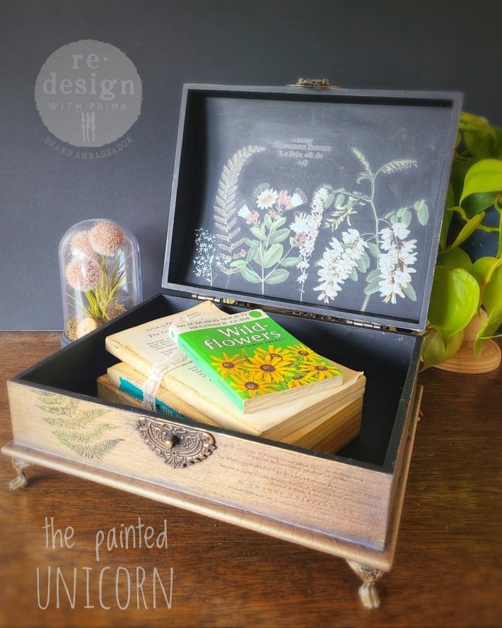 Botanical Dark Academia Trinket Box