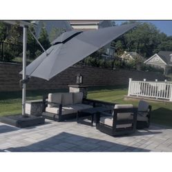 Purple Leaf Brand- 11 Ft Outdoor Patio Umbrella 360 Degree Rotation 