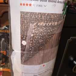 Elfriede Charcoal 5 ft. x 8 ft. Farmhouse Jute Blend Area Rug