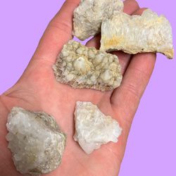 Set Of 5 Quartz Crystal Clusters. Rocks Crystals Gemstones Minerals