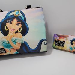 Vintage Disney 90s Loungefly Princess Jasmine Purse And Wallet Aladdin