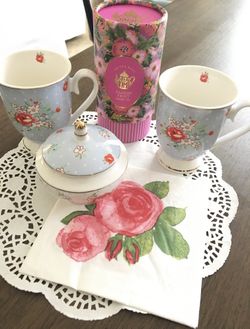 Grace’s Teaware Baby Blue Katie Rose Tea/Coffee Set