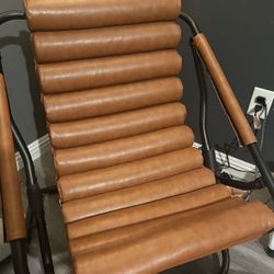 Leather Folding Lounge Chair 
