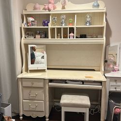 Vintage Desk & Hutch Set