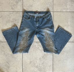 P.T.S Jeans Y2K Embroidered Flare Jeans Size 11/12