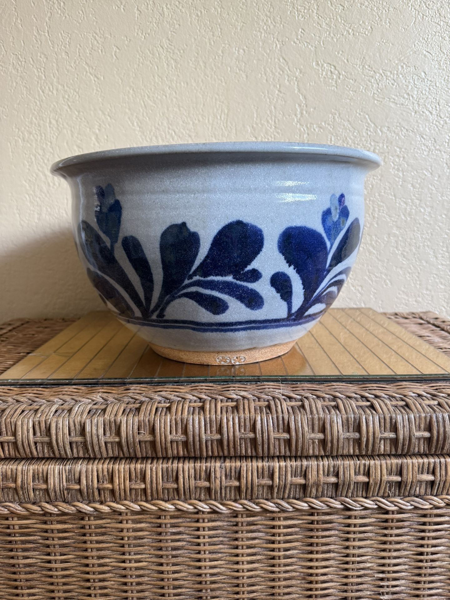 Large RARE John Fassbinder pottery studio large bowl Signed