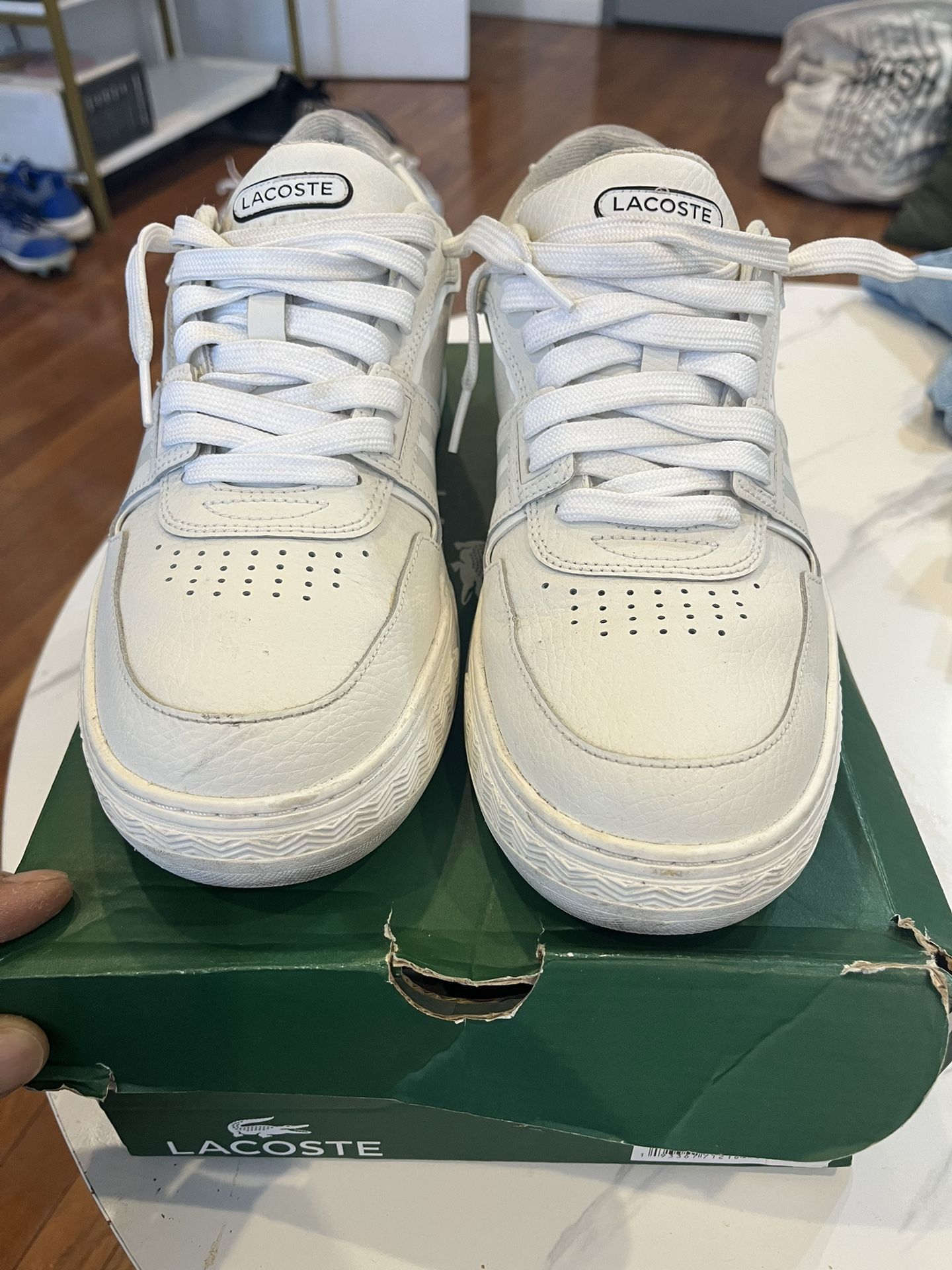 Lacoste White Leather Size 9 