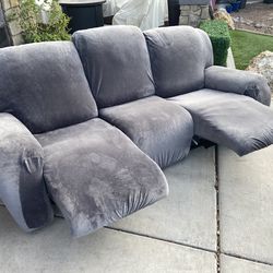 Two Separate 3 seater Reclining Sofas