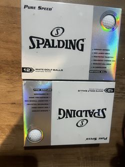 12 ea. Spalding Pure Speed Golf Balls White  NIP