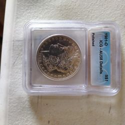 1901 -O Morgan Dollar AU 58