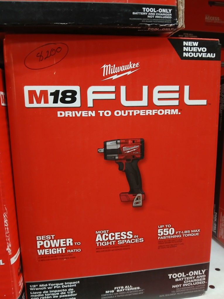 Milwaukee New 1/2" Mid Impact Driver 18M Fuel