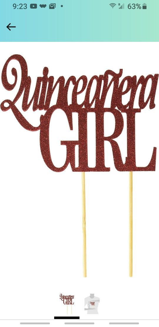 All About Details Red Quinceanera-Girl Cake Topper, 6 x 9