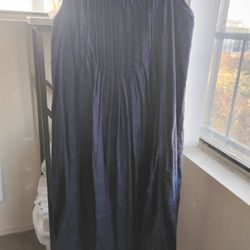 J. Crew Women's Navy Blue Lined V-neck Knee-length Sundress 