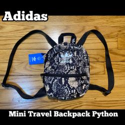Adidas Originals Trefoil 2.0 Mini Travel Backpack Python Black-Sand Strata New 