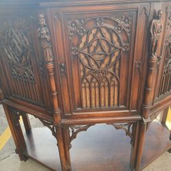 Antique gothic style credenza cabinet 
Free delivery