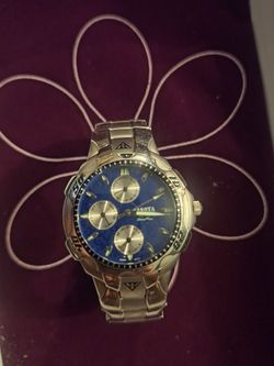 Dakota "Sting Ray" Men's Watch – Blue Dial & Silver-Tone Band