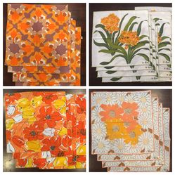Vintage Vera (Neumann) and Bob Van Allen Linen Napkins (Individual Sets Of 3-12 Napkins Or 117 Total)
