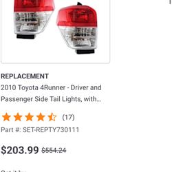 2010 4 Runner Rear Headlights 