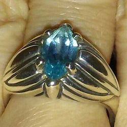 Simply Lovely Sterling Silver Designer London Topaz Ring!