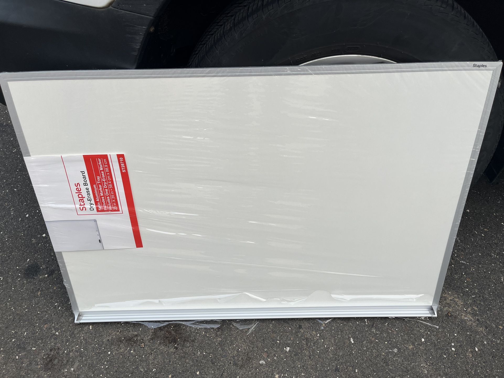 Melamine Dry-Erase Whiteboard, Aluminum Frame, 2' x 3'