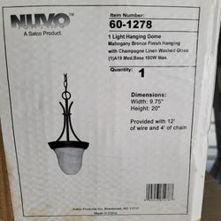 Nuvo 60-1278 Empire Mahogany Bronze Pendant Ceiling Light