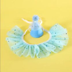 Small Animal Birthday Princess Costume for Rabbit Guinea -Guinea Crown Hat Tutu Skirt Bunny Princess Hat Bunny Bandana Halloween Small Pet Outfit for 