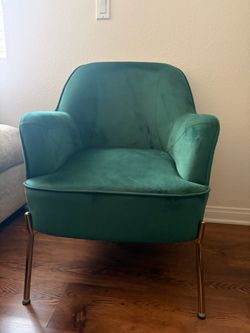 26” Green Velvet Accent Chair