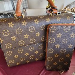 Handbag Chic Monogram Purse Wallet Set