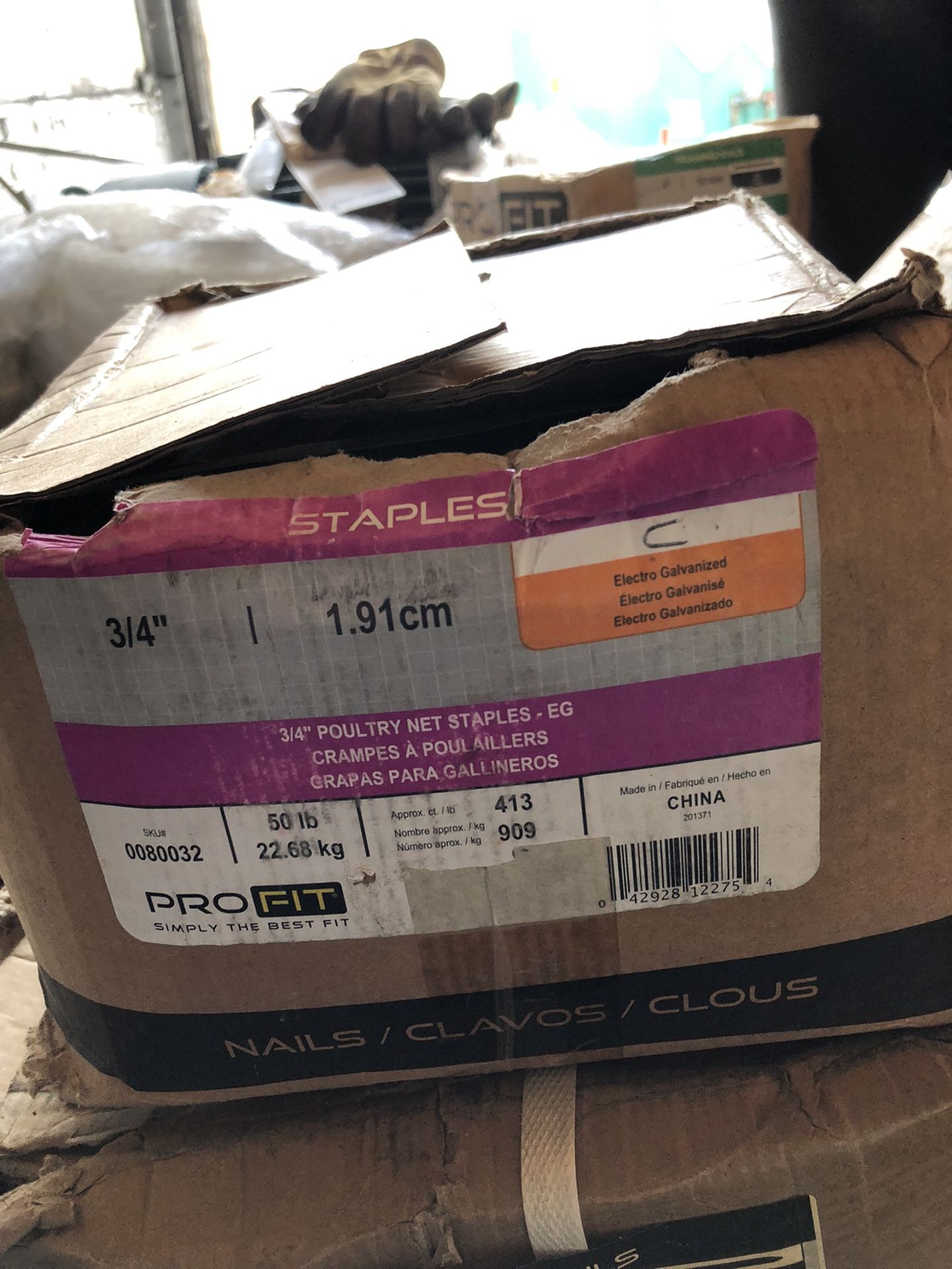 POULTRY NET STAPLES 3/4”